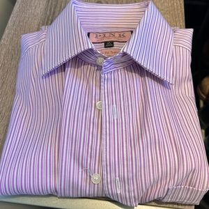 Thomas Pink Striped Dress Shirt